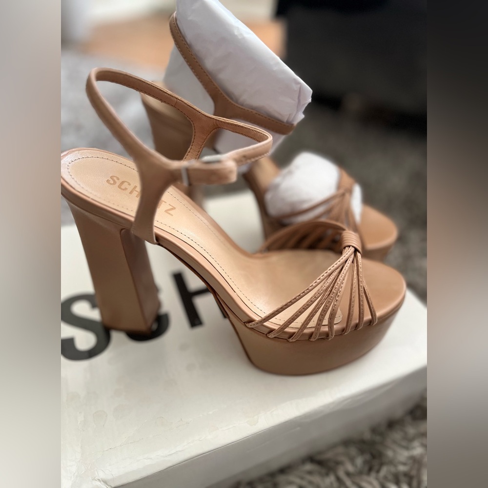 Schutz honey beige platform sandal - Picture 6 of 6